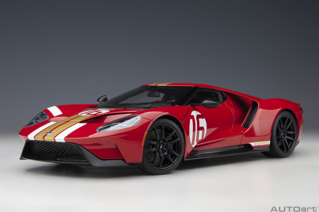 オートアートFord GT 赤 1/18 ストライプモデル