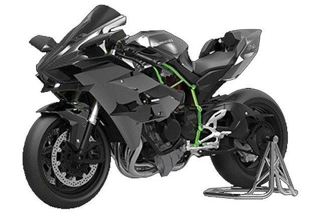 MMT-001S - モンモデル 1/9 カワサキ Ninja H2R (多色成型/一部塗装済  