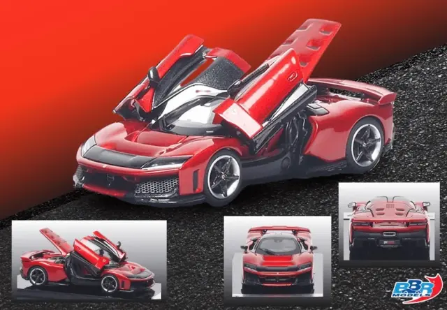 [予約] オールモーストリアル×BBR 1/64 フェラーリ F80 スーパーカーロッソ フル開閉　8056128921255