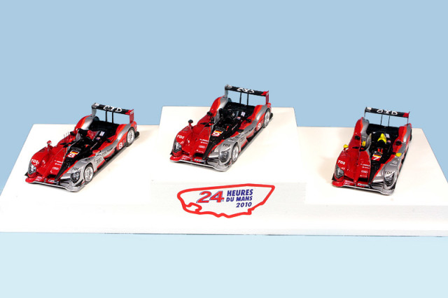 スパーク 1/87 アウディ R15 TDI+ ルマン 24h 2010 3台セット　87PO10