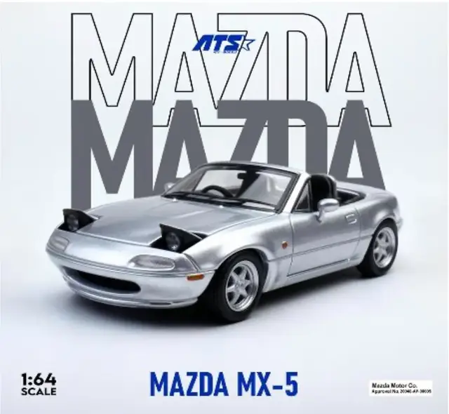 [予約] ATS-モデル 1/64 マツダ MX-5 初代ロードスター シルバー　ATS880103