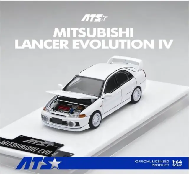 [予約] ATS-モデル 1/64 ミツビシ ランサー EVO IV ホワイト　ATS881001