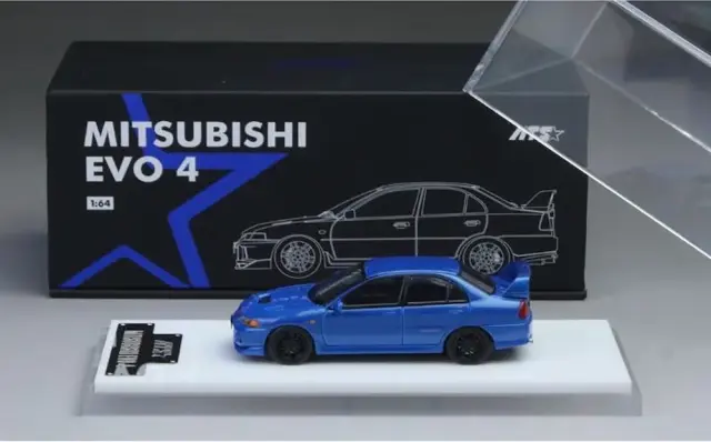 [予約] ATS-モデル 1/64 ミツビシ ランサー EVO IV ブルー　ATS881004
