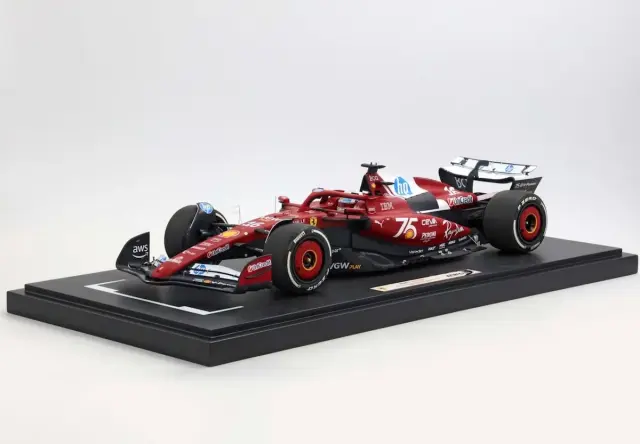 BBR 1/12 フェラーリ SF-25 モナコGP 2025 C.ルクレール 2nd　台座、ケース付き　BBR1227C16