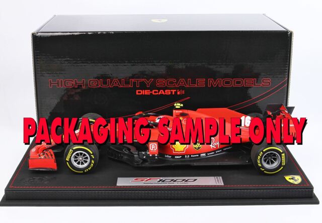 [予約] BBR  1/18 フェラーリ SF21 2021 C.ルクレール インターミディエイトタイヤグリーンライン レザーベース ケース付き ダイキャスト製　BBR211816DIE