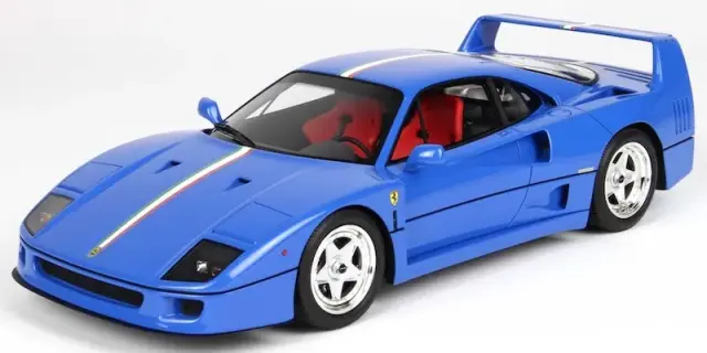 [予約] BBR 1/43 フェラーリ F40 ライトブルー/レッドシート/イタリアンストライプ　BBRC212E