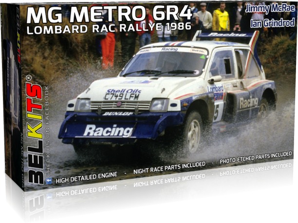 BELKITS 1/24 プラモデル MG メトロ 6R4 ロンバルド RAC 1986　BEL016