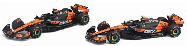 [予約] ブラーゴ 1/43 マクラーレン F1チーム MCL39 オーストラリアGP 2025 No.4 L.ノリス / No.81 O.ピアストリ 2台セット ウィンドウボックス　BUR38202