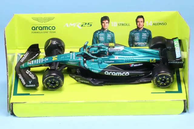 ブラーゴ 1/43 アストンマーチン AMR25 2025 F.アロンソ　ウィンドウボックス　BUR38250A