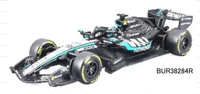 [予約] ブラーゴ 1/43 メルセデスAMG ペトロナス フォーミュラ1チーム W17 2026 オーストラリアGP No.63 ジョージ・ラッセル ドライバー付属 クリアケース入り　BUR38284R
