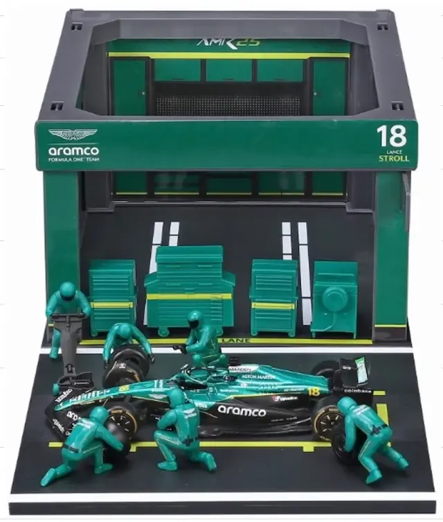 [予約] ブラーゴ 1/43 アストンマーティン アラムコ F1チーム PIT PASS セット AMR25 No.18 L.ストロール　BUR38460S