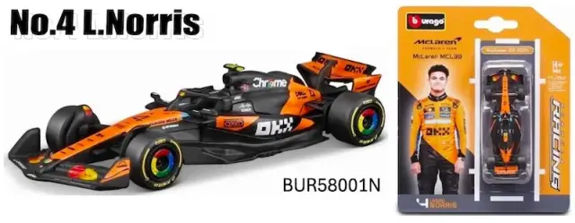 [予約] ブラーゴ 1/64 マクラーレン F1チーム MCL39 2025 No.4 L.ノリス　BUR58001N