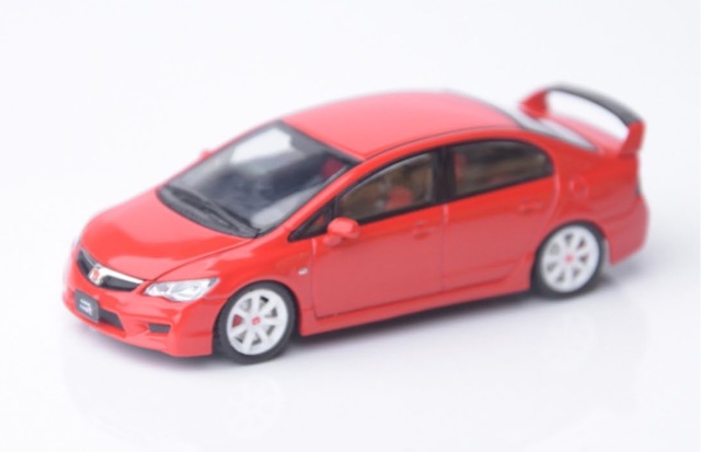 [予約] モデルワン 1/64 ホンダ シビック タイプR（FD2）フレームレッド C33321