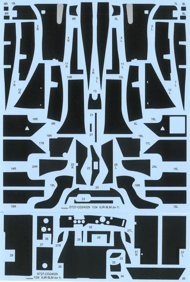 スタジオ27 1/24 ジャガー XJR-9 LM  カーボンデカール　CD24029