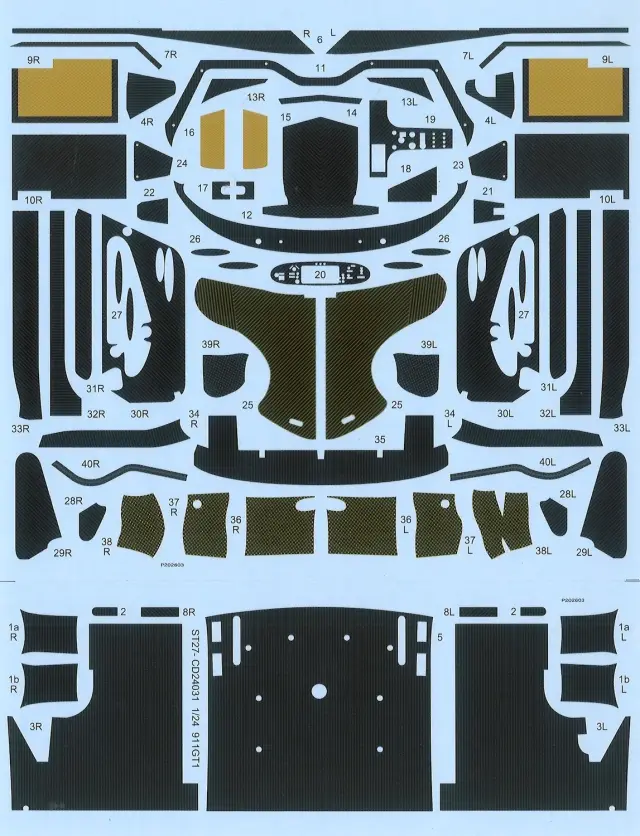 スタジオ27 1/24 ポルシェ 911 GT1 1996 カーボンデカール　タミヤ対応　CD24031