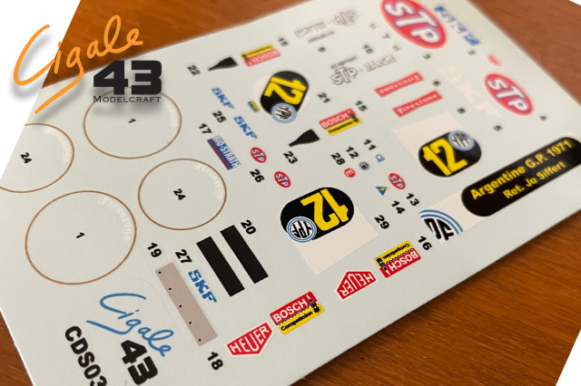 Cigale43 1/43 マーチ 701 アルゲンチンGP 1971 J.Siffert (タメオ対応)　フルデカール　CDS034