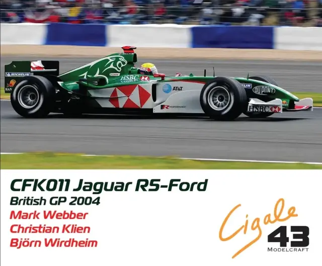 [予約] Cigale43 1/43 メタルキット ジャガー R5 フォード イギリスGP 2004 M.ウェバー C.クリエン　CFK011