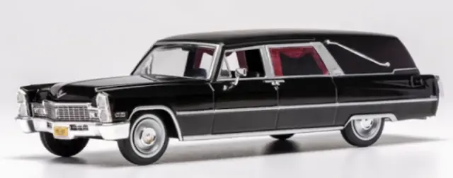予約] イクソ 1/43 キャデラック デビル 1968 霊柩車 ブラック CLC629N