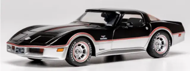 [予約] イクソ 1/43 シボレー コルベット C3 1980 ブラック シルバー　CLC650N