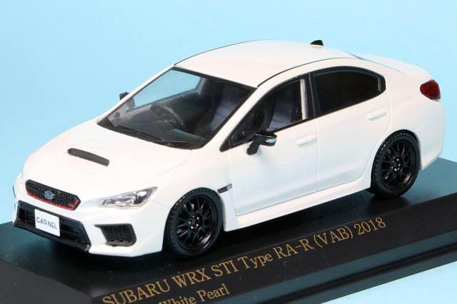カーネル 1/43 スバル WRX STi タイプ RA-R VAB 2018 クリスタルホワイトパール　CN431808