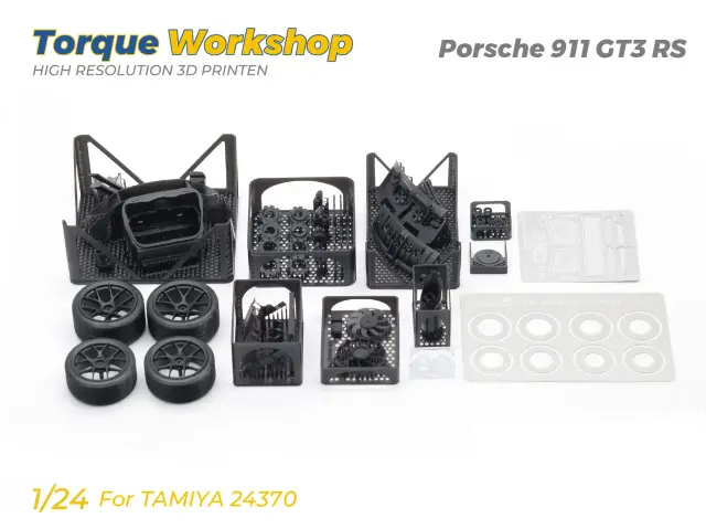 Torque Workshop 1/24 3Dプリントパーツ ポルシェ 911 GT3 RS ホールタイプ B型 ディティールアップパーツセット タミヤ対応 CT002X_B