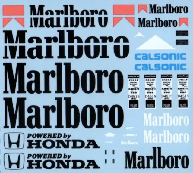 ミュージアムコレクション 1/18 マクラーレン MP4/6 マルボロ タバコ 追加デカール オートアート/ミニチャンプス対応　MC-D1110