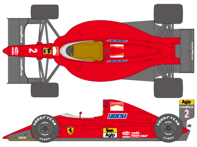 シュンコーモデル 1/20 フェラーリ 641/2 F190 フランスGP フル