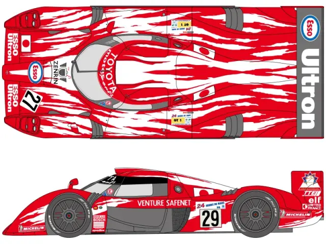 シュンコーモデル 1/24 トヨタ TS020 GT1 ルマン 1988 フルデカール