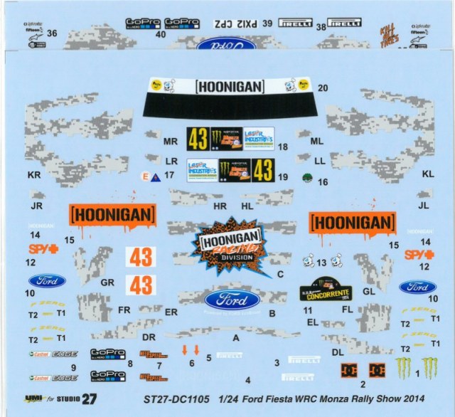 スタジオ27 デカール 1/24 フォード フィエスタ WRC 