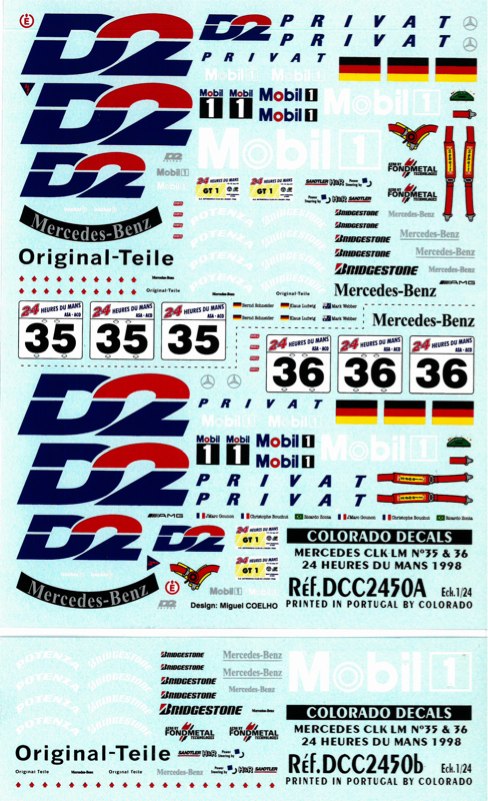 DCC2450 - コロラドデカール 1/24 メルセデス ベンツ CLK-LM