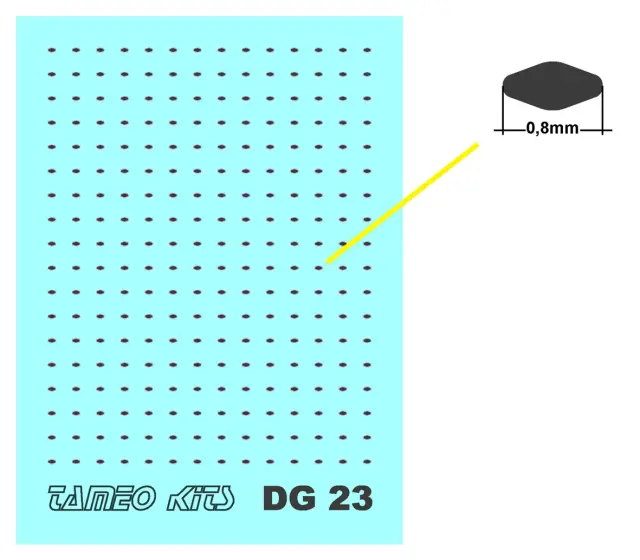 タメオ 1/43推奨 キャッチピン メッキ印刷デカール タイプA　DG23