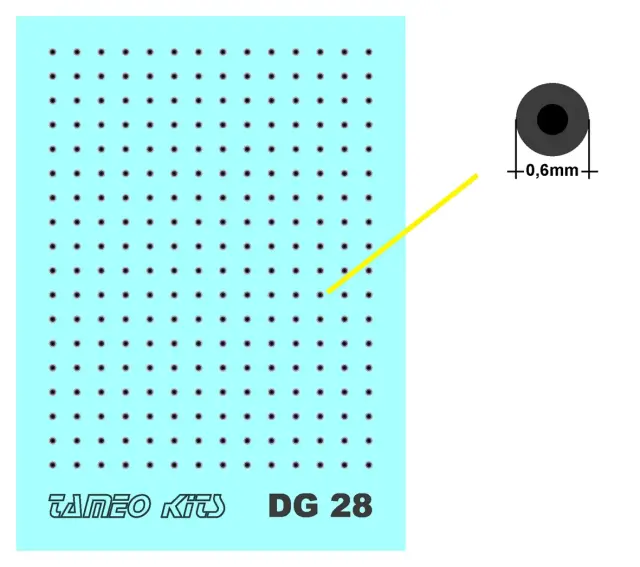 タメオ 1/43推奨 キャッチピン メッキ印刷デカール タイプC　DG28