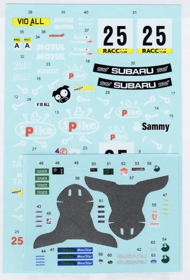 Decal Pool 1/24 スバル インプレッサ WRC エスパニア ラリー 2000 荒井Ver. フルデカール タミヤ対応　DP287