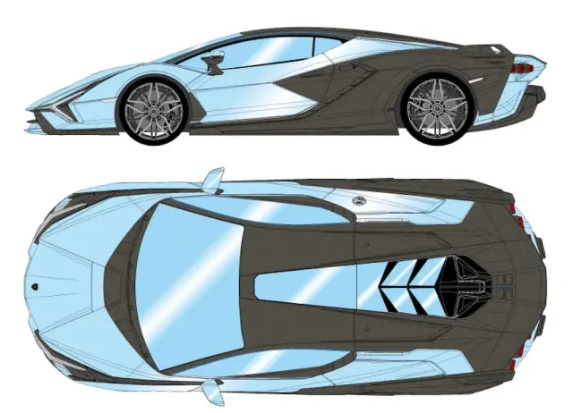 [予約] アイドロンコレクション 1/43 ランボルギーニ シアン FKP 37 2019 アズーロテティス/エクスポーズド カーボン (限定50台)　EM533I