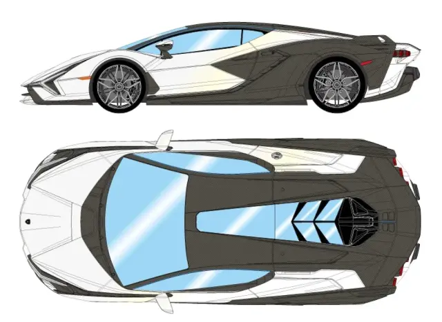 [予約] アイドロンコレクション 1/43 ランボルギーニ シアン FKP 37 2019 ビアンコカノプス/エクスポーズド カーボン (限定50台)　EM533J