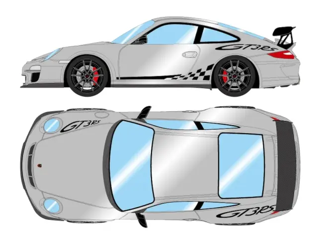 [予約] アイドロン 1/43 ポルシェ 911(997.2) GT3 RS 2010 GTシルバーメタリック / ブラックストライプ (限定100台)　EM603F