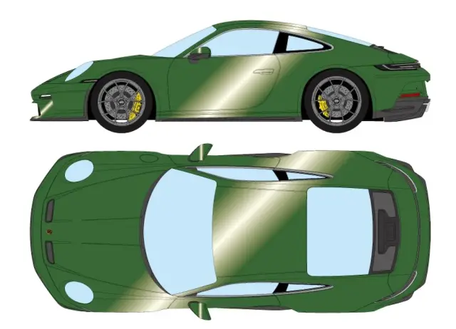 [予約] アイドロン 1/43 ポルシェ 911(992) GT3 ツーリングパッケージ オークグリーンメタリック (限定120台)　EM776C