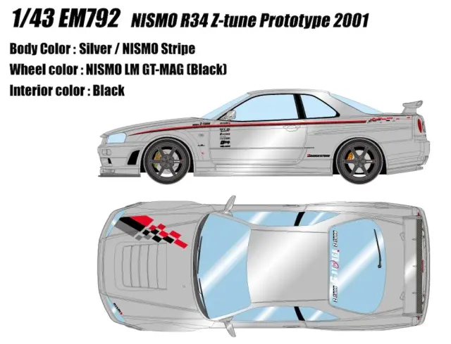 予約] アイドロン 1/43 ニッサン スカイライン GT-Rニスモ R34 Z-tune