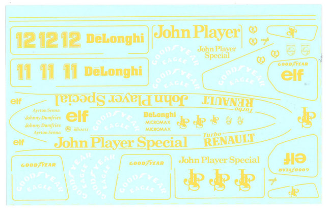 MSMクリエイション 1/20 ロータス 98T フルスポンサーデカール (タミヤ