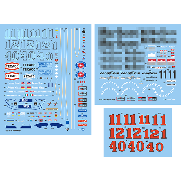 Vector 1 Decals (ベクター ワン デカール) 1/20 ロータス 102B