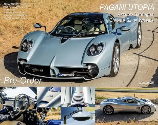 [予約] Figart 1/64 パガーニ ウトピア 2022 アズーロサルテーニャ"セイ"　FAM64001A