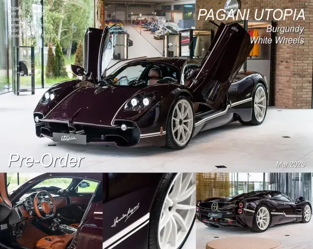 [予約] Figart 1/64 パガーニ ウトピア 2022 バーガンディレッド　FAM64001B