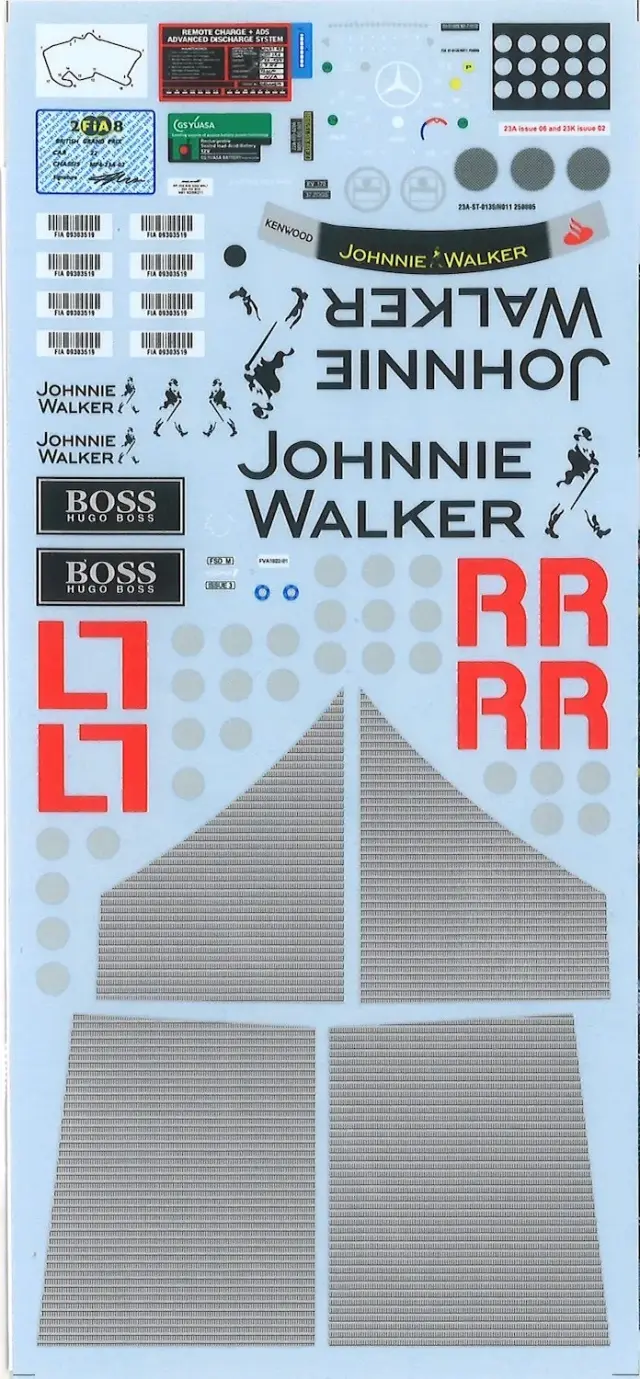 エッフェアルテフィーチェ 1/8 マクラーレン MP4/23 追加デカール (for De)　FE-0097