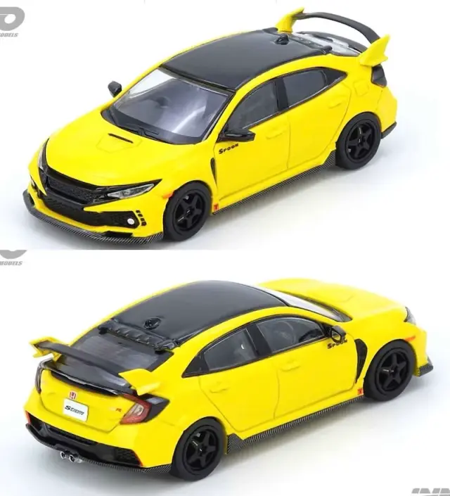 予約] イノモデル 1/64 ホンダ シビック タイプR FK8 イエロー