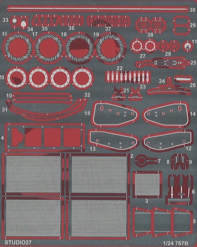 スタジオ27 1/24 マツダ 767B ディティールアップパーツ ハセガワ対応　FP24209