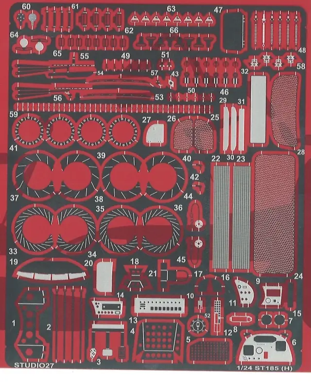 スタジオ27 1/24 トヨタ セリカ ST185 ディティールアップパーツ ハセガワ対応　FP24217