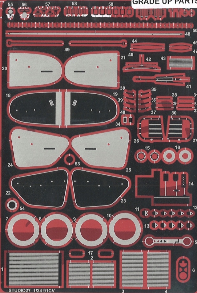 スタジオ27 1/24 トヨタ 91CV ディティールアップパーツ ハセガワ対応 シートベルトパーツセット　FP24228