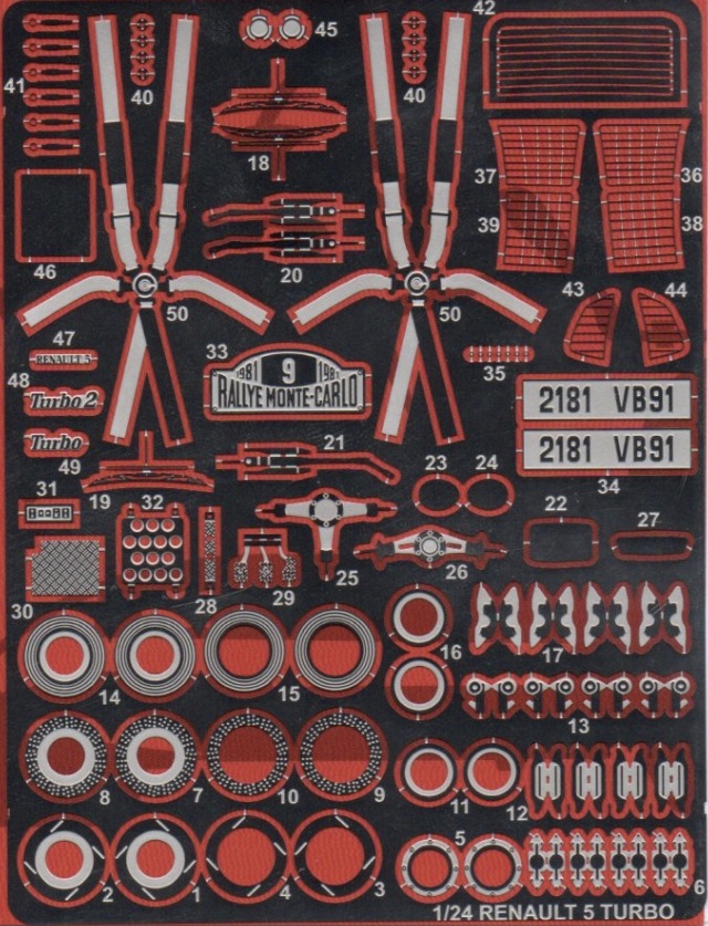 スタジオ27 1/24 ルノー 5 サンク ターボ デヒティールアップパーツ　FP24249