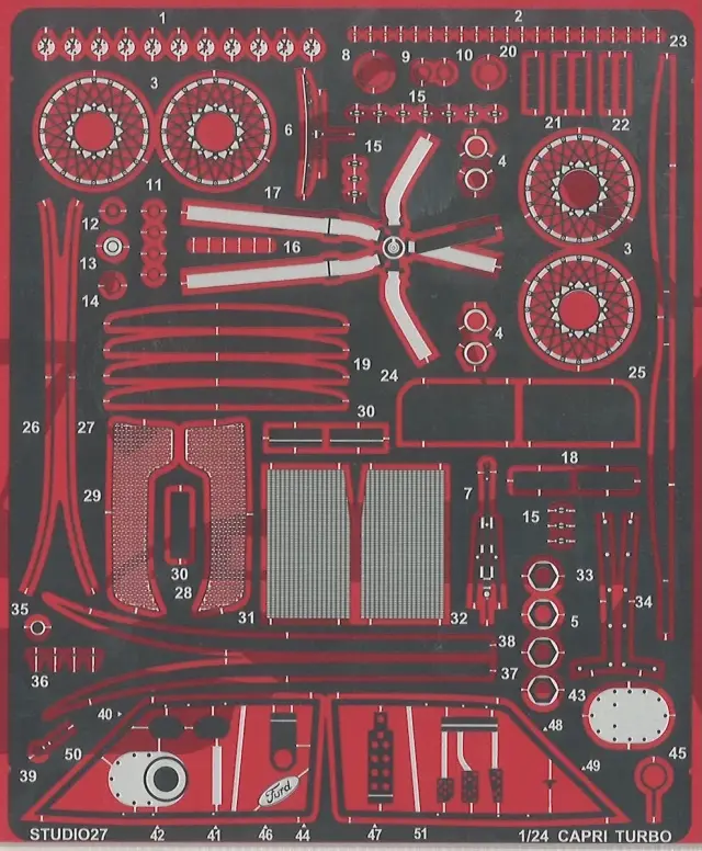 スタジオ27 1/24 フォード カプリ ターボ ディティールアップパーツ タミヤ対応　FP24267