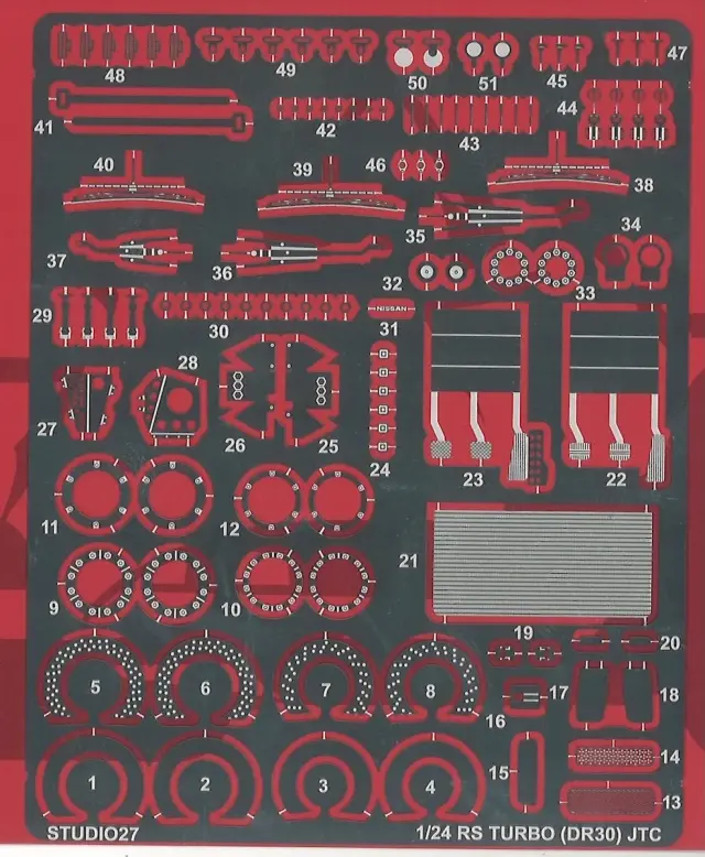 スタジオ27 1/24 ニッサン スカイライン RSターボ R30 JTC ディティールアップパーツ ハセガワ対応　FP24272
